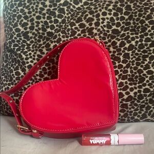 Red Heart-Shaped HandBag